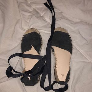 Wrap around ankle espadrilles